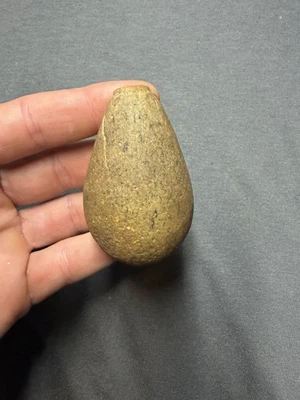 Stone Indian Artifact Native Americans Grooved Plummet Stone Tool - Image 1 of 4
