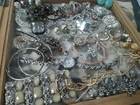 Vintage Costume Jewelry Lot Pretty, Lots Of Sparkles Mixed Lot