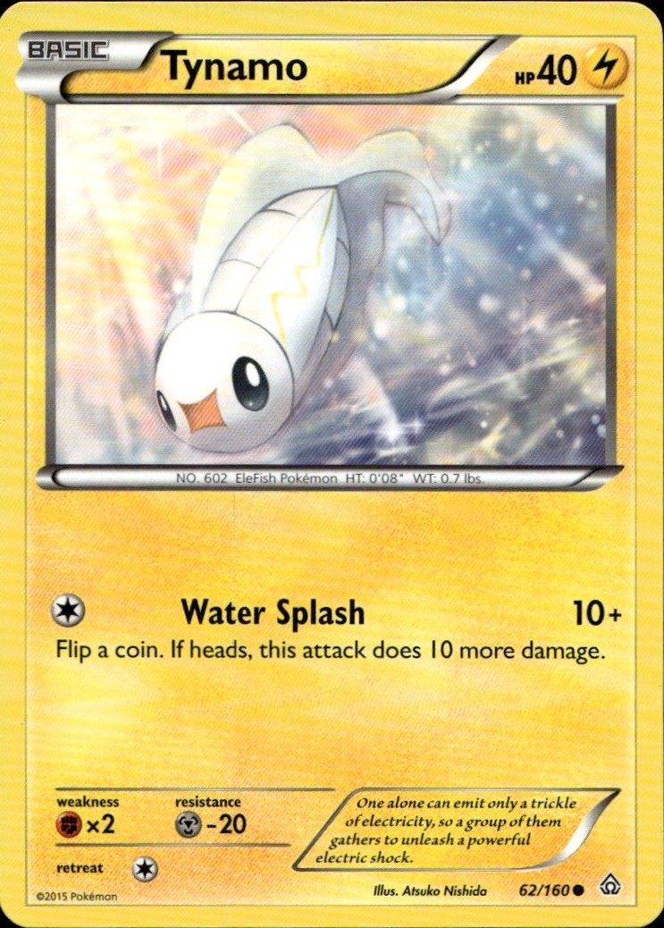 Tynamo 62/160 Common Primal Clash Pokemon Near Mint