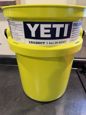 #ad #ad YETI LoadOut 5 Gallon Bucket 🔥FIREFLY YELLOW🟡Sold Out NWT#x27;s $90.00