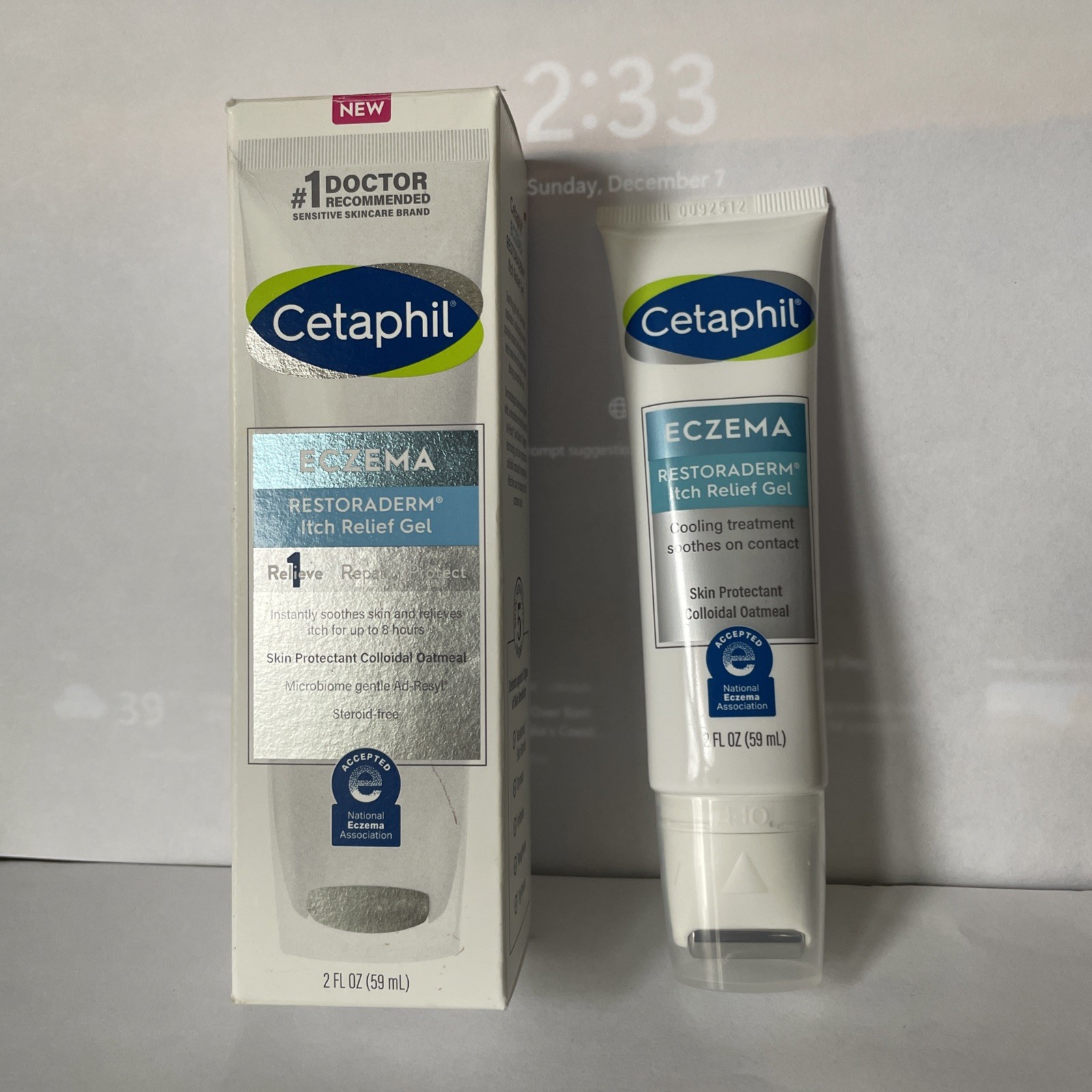Lot Of 2 Cetaphil Eczema Restoraderm Itch Relief Gel Sensitive Skin 2 Oz