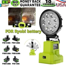 27W Cordless LED Work Light For Ryobi 18V Li-ion Battery 2100LM No battery P108