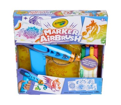 Marker Airbrush Spray Art Kit, DIY Arts and Crafts Kit, Screen Free Activity, Cr