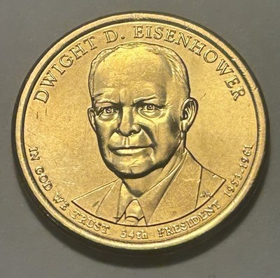 Dwight D Eisenhower 2015D B.U. GEM Gold Dollar Coin Directly From U.S. Mint Roll