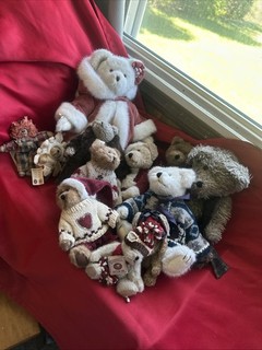 Boyds Bears Plush Lot Of 12 Winter And Christmas Themed Bears