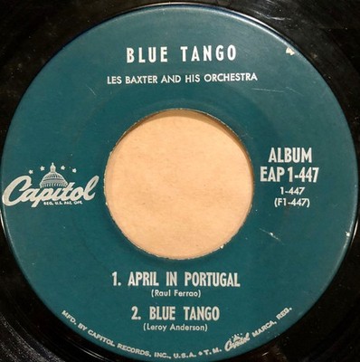 Les Baxter And His Orchestra* - Blue Tango (7'', EP)