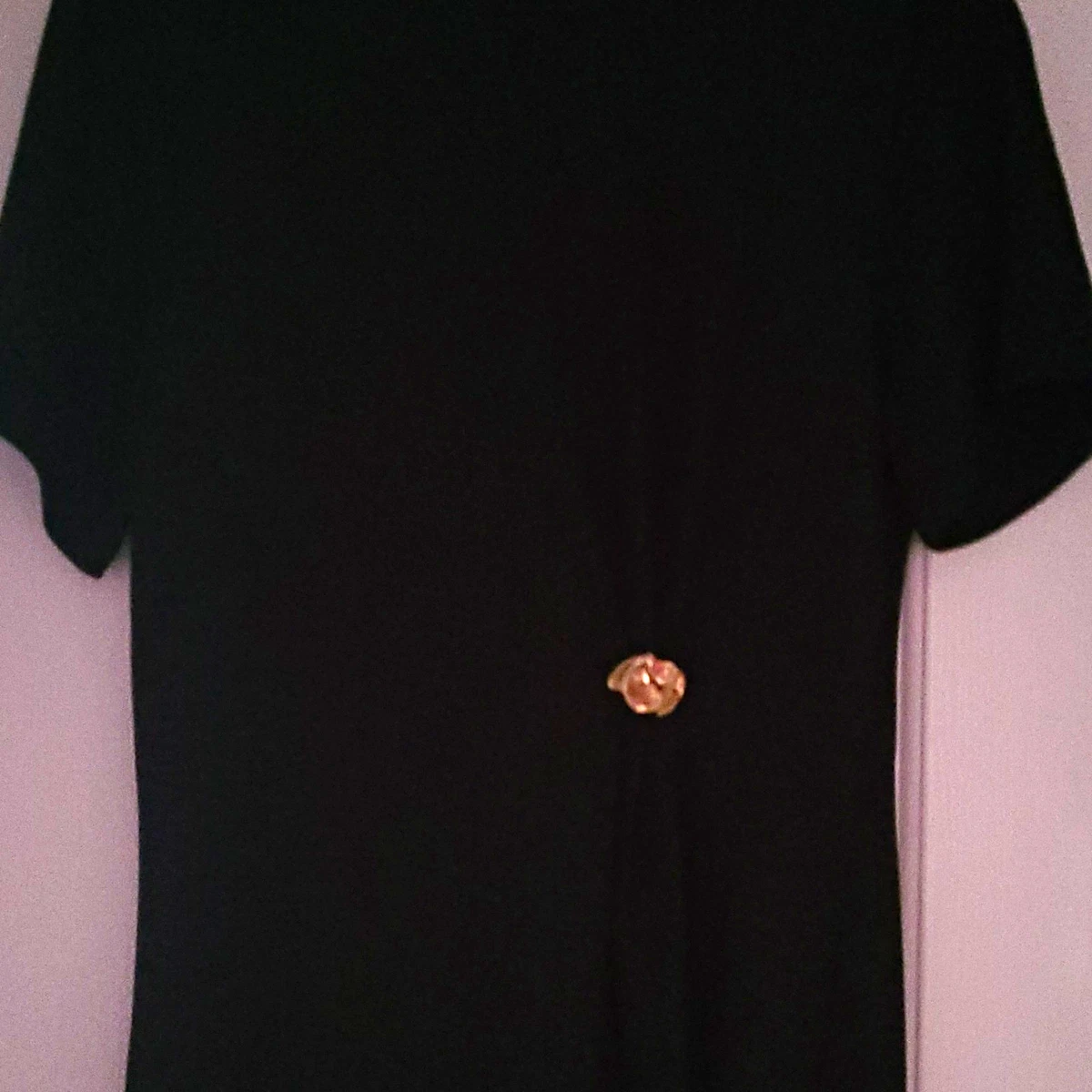 Vero Moda Womens Black Crew Neck Short Sleeve T-Shirt Size S Regular