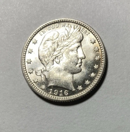 1916-D Barber Quarter BU++ Fresh Crisp New