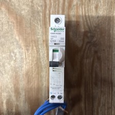 Schneider RCBO 10 Amp 30mA Type C 10A Acti9 iC60H Merlin Gerin A9D11810
