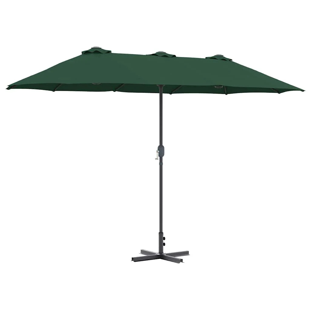 Parasol de jardin moderne 370x197 cm avec protection UV et mât inclinable