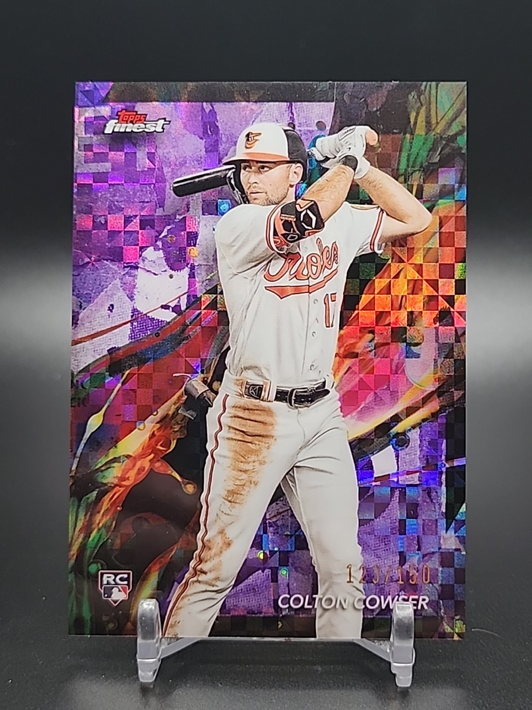 2024 Topps Finest Colton Cowser RC Purple Checkerboard /150 #79 Orioles