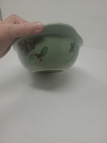 Pfaltzgraff Winterwood OVAL VEGETABLE SERVING BOWL Christmas Chickadee Bird - Picture 6 of 6