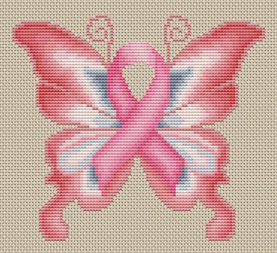 Cinta de Belleza y Esperanza Estampado Punto de Cruz Hágalo Usted Mismo Gráfico Contado Color DMC Foto 2 de 4