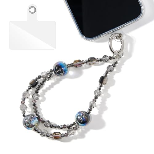 Crystal Beaded Phone Wrist Strap for Women,Phone Charm Wrist Straps-20 - Photo 2 sur 6