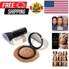 Baked Balance-N-Brighten Color Correcting Foundation, Sand + Kabuki Brush