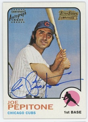 Joe Pepitone 2001 Topps Team Legends #TT35F ON-CARD AUTO - beautiful!