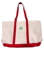 Vintage L.L.Bean Boat and Tote Bag Made in Freeport Maine Early 1980s Canvas Red