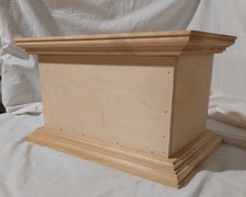 Keepsake Box DOUCINE Cove Edge UNPAINTED SURFACE Solid PINE WOOD 15 x 10 X 9