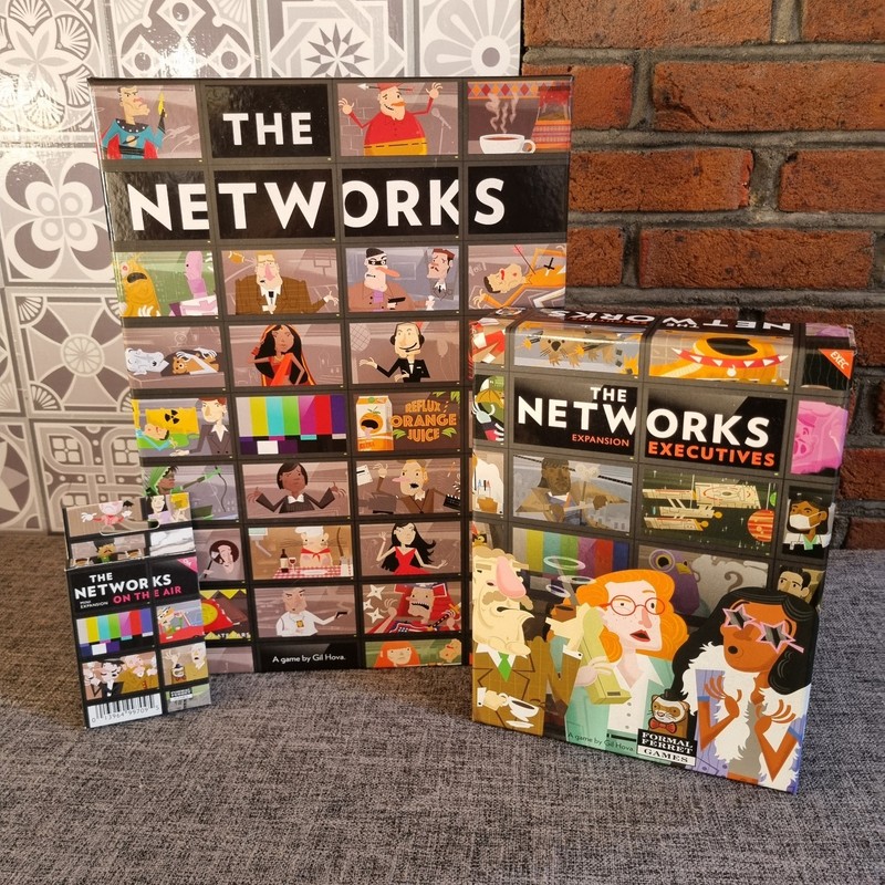 The Networks Board Game with Executives and On The Air Expansion Bundle