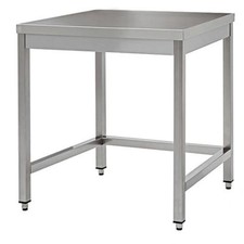 Tavolo 40x60x85 acciaio inox 430 su gambe cucina ristorante pizzeria RS3883