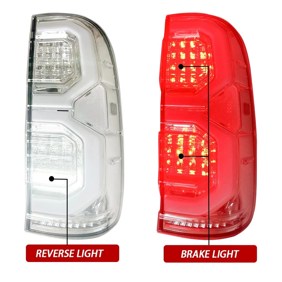 Fit 2005-2013 2014 Toyota Hilux Vigo SR5 MK6 Tail Lamp Rear Lights Pair - Изображение 4 из 4