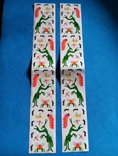 Vintage Mrs. Grossman's Bugs Insect stickers 4 strips 90s Ant Fly Caterpillar