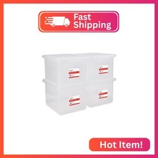 STAPLES Plastic File Box with Snap Lid, Letter/Legal Size, Clear, 4/Carton