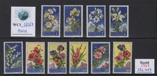 WC1_26269. SAN MARINO. Beautiful 1957 FLOWERS set. Sc. 394-403. MNH