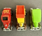Lot of 3 Vintage 1970s Hot Wheels - A-OK, Truckin’ Dump Truck, Red Ford Coupe