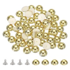60Pcs Round Dome Studs 16mm ABS Dome Spikes Studs, Gold