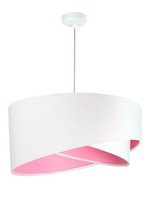 HäNgelampe Weiß Rosa Rund Ø50Cm Brando Wohnzimmer Schlafzimmer Pendelleuchte