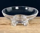 Vintage Steuben Glass John Dreves Footed Trinket Dish / Bowl 7.5”