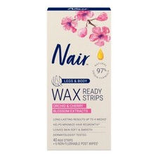 Nair Wax Ready Strips, Legs Body 40 Count