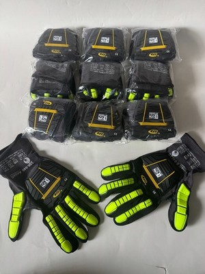 10 Pairs Ansell Ringers  Nitrile Half-Dipped Anti-Impact Gloves R-840 Size 9