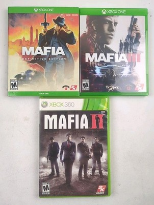 Mafia Trilogy Mafia Definitive & Mafia 3 Xbox One + Mafia 2 Xbox 360 Bundle Lot