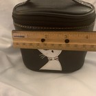 Black Make Up Bag With Kitty On Front, Leather Look. — photo 3