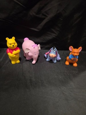 Vintage Winnie The Pooh Tigger Kanga Roo Eeyore Heffalump PVC Toys Figures