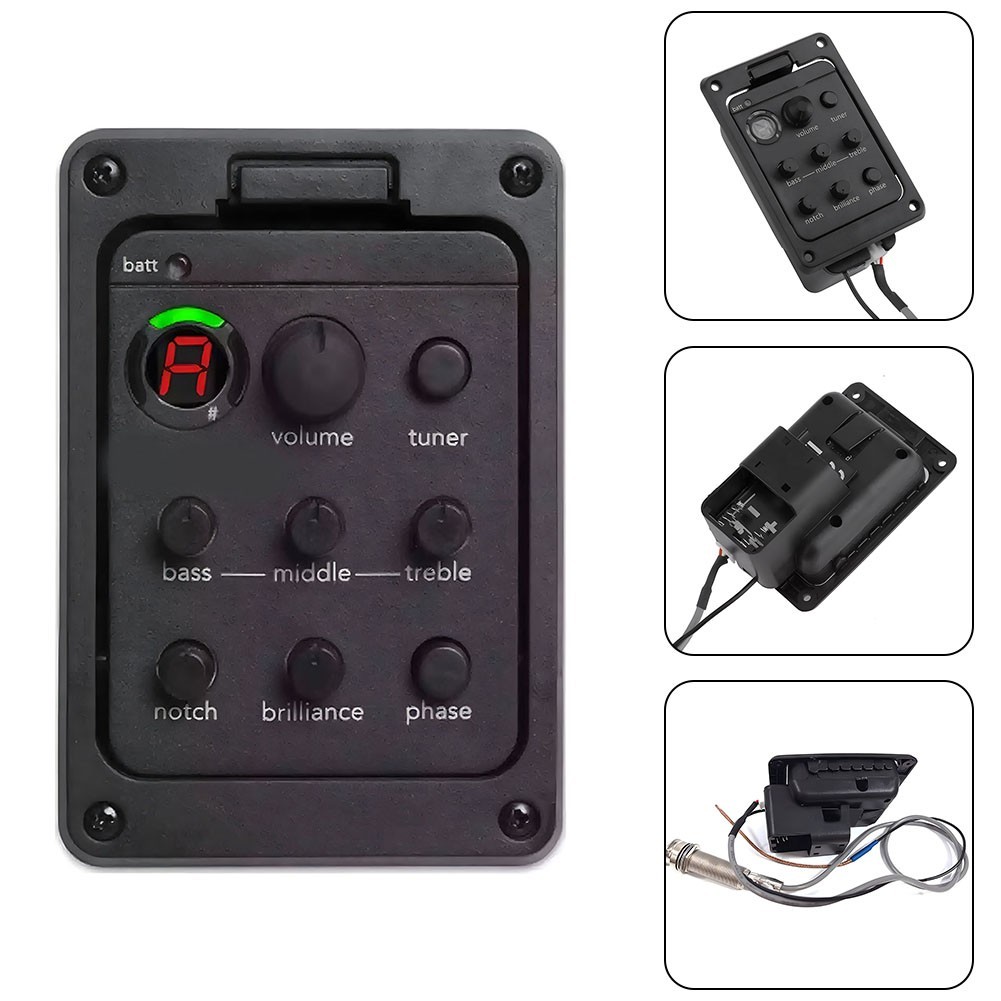 Préampli guitare acoustique convivial avec accordeur haute sensibilité intégr