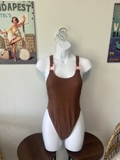 AERIE NWT Brown One Piece Swimsuit Bathing Suit Size - Small - S-H