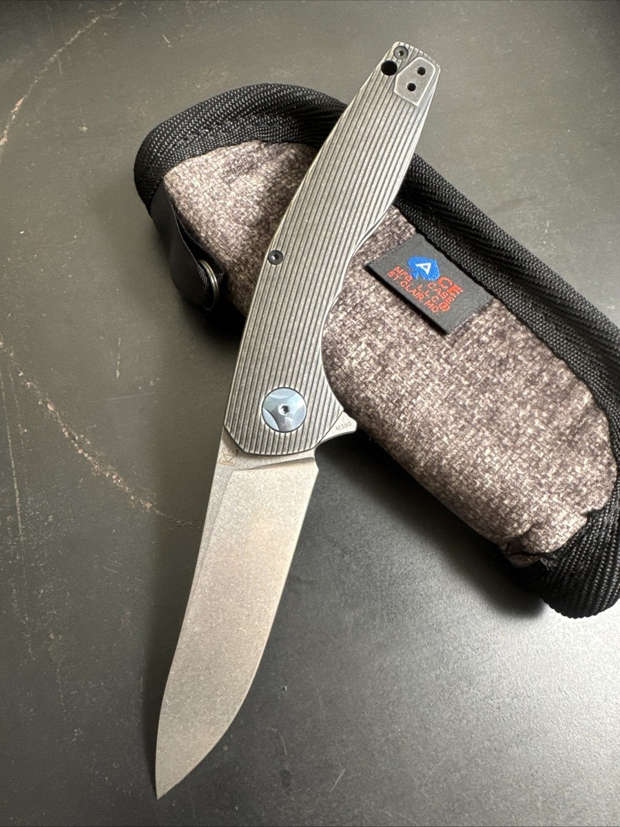 Custom Knife Factory S.S.E, CKF, Black Titanium, M390 Blade, SN