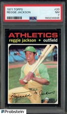 1971 Topps #20 Reggie Jackson Oakland A's HOF PSA 7 NM