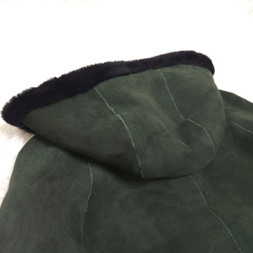 Balmain Green Leather Shearling Sheepskin Jacket L Excellent Condition - Picture 8 of 11