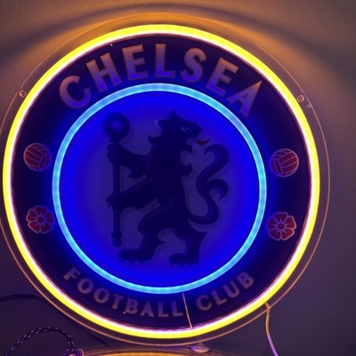 Chelsea FC Wall Decor Sign/Sport LED Light for Fan,Bedroom, Pub, Bar, Gift 