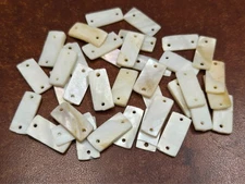 50 PCS RECTANGLE MOTHER OF PEARL SHELL BLANK CHARMS PENDANTS 3/4"