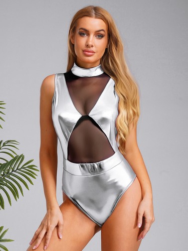 Women Clubwear See Through Jumpsuit Swimwear Bodysuit High Cut Catsuit Adult - Picture 23 of 78