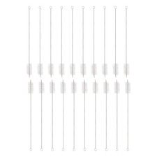 20Pcs Straw Cleaner Brush Set 12 Inch Length 25mm OD Nylon Bristles, White