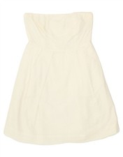 J. CREW Womens Strapless Dress US 6 Medium White Cotton CL03