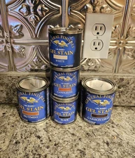 New General Finishes 5 Ct. Gel Stains (Nutmeg/Candelite/Black/White/Carbon Gray