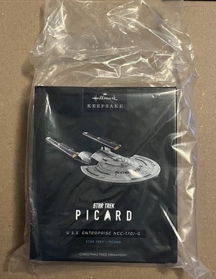 SDCC NYCC 2025 HALLMARK STAR TREK PICARD U.S.S ENTERPRISE ORNAMENT In Hand