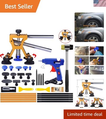 Ergonomic Golden Dent Puller Kit - Protects Paint, Works on All Surfaces